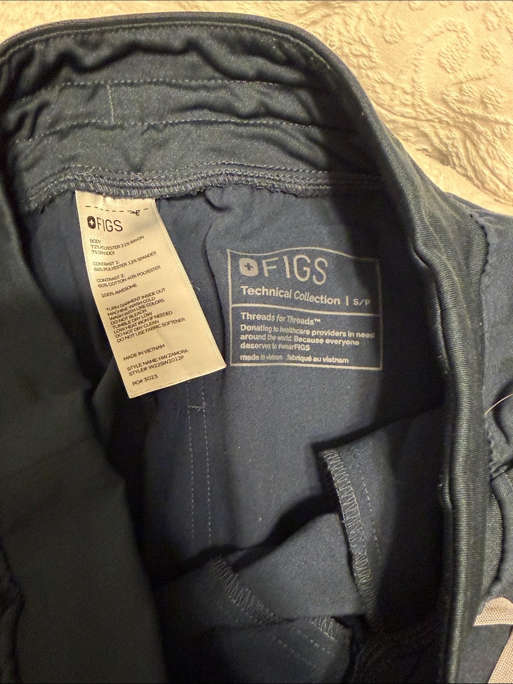 FIGS High Wasted Zamora Joggers Pants - Dark Blue